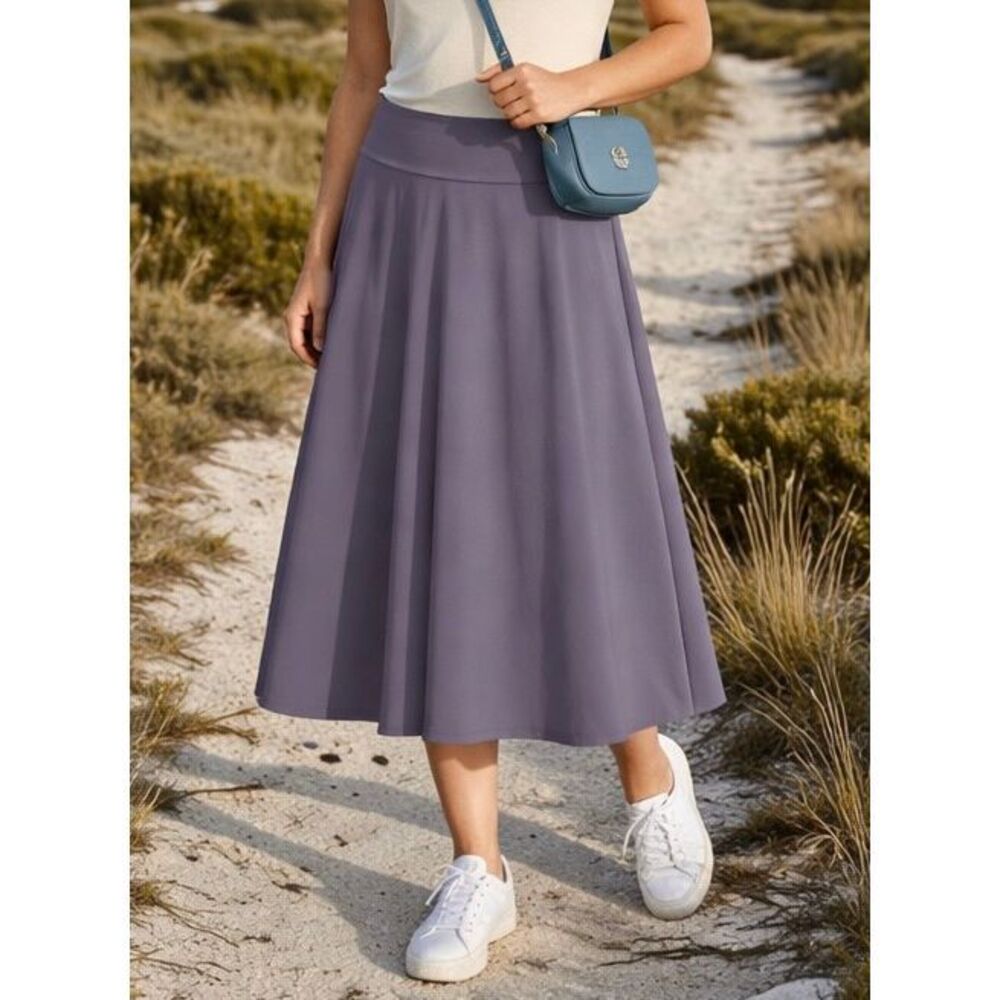 Patagonia morning glory purple aline foldover skirt size M